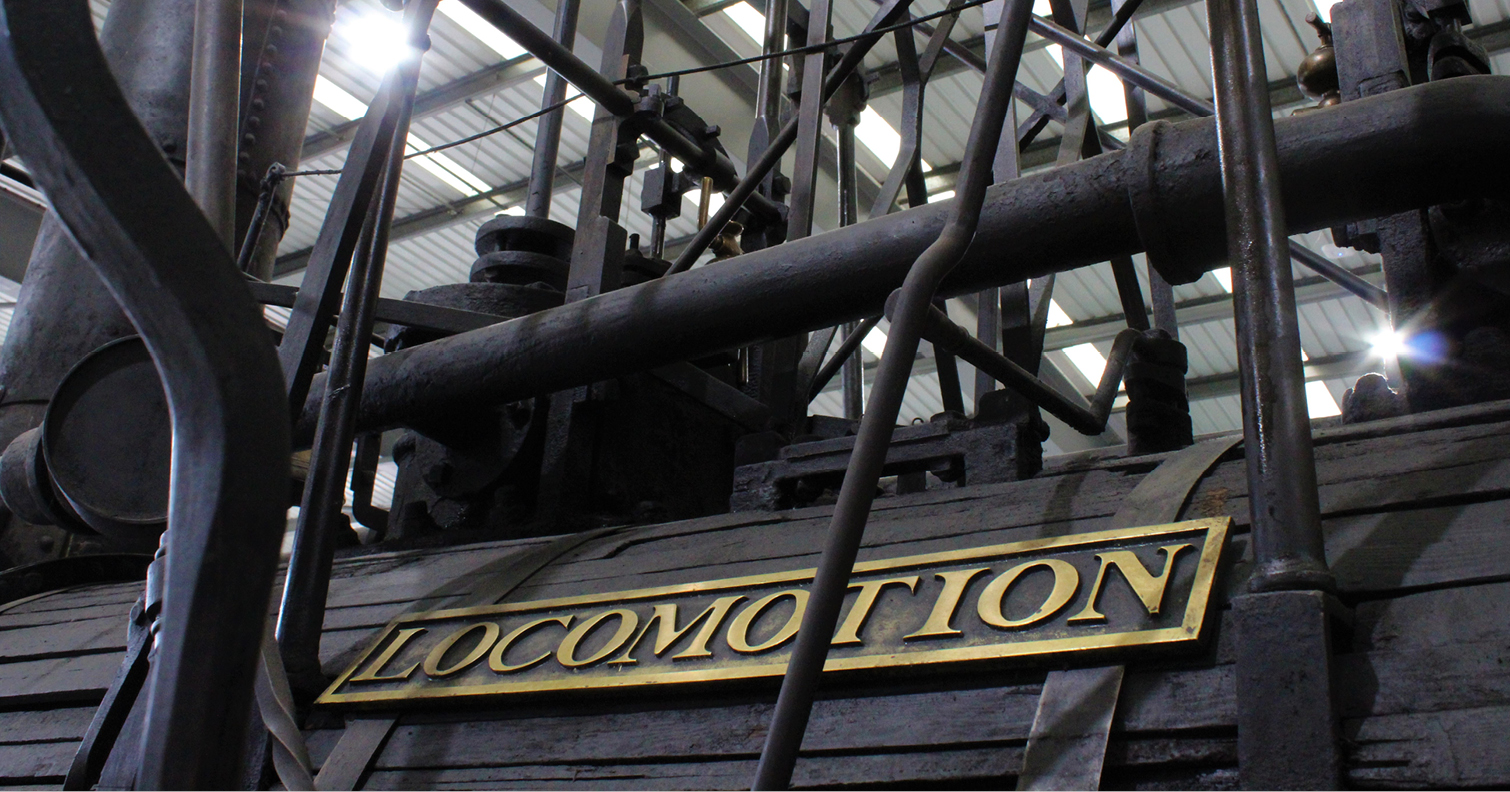 close up view of Locomotion Number One replica at Locomotion, Shildon 